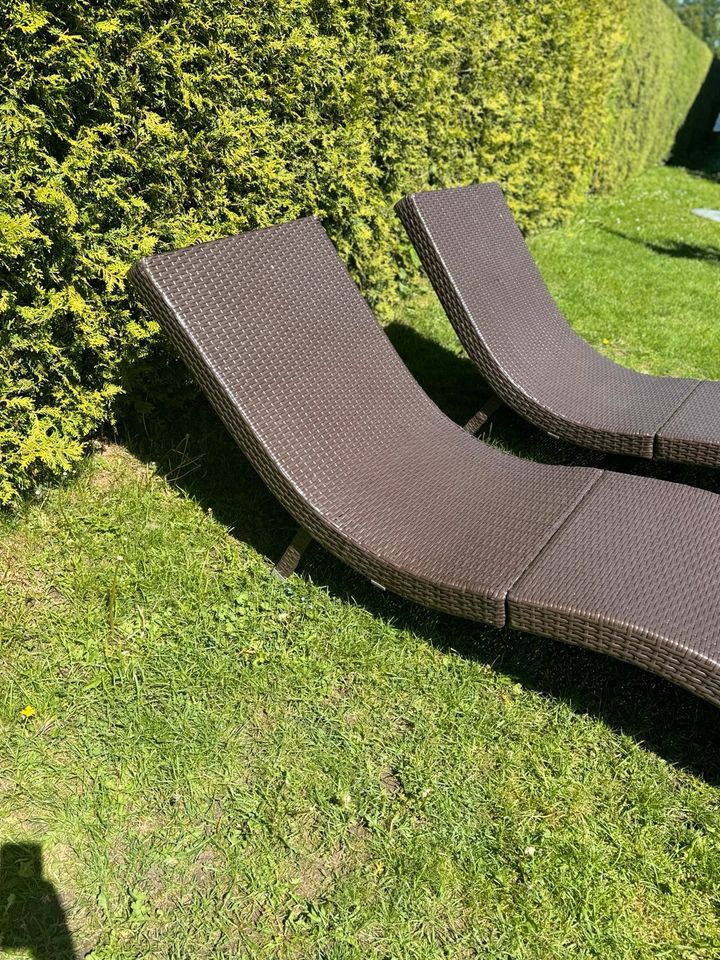 Merxx Gartenliege Piacenza Rattan Loungemöbel in Tutzing