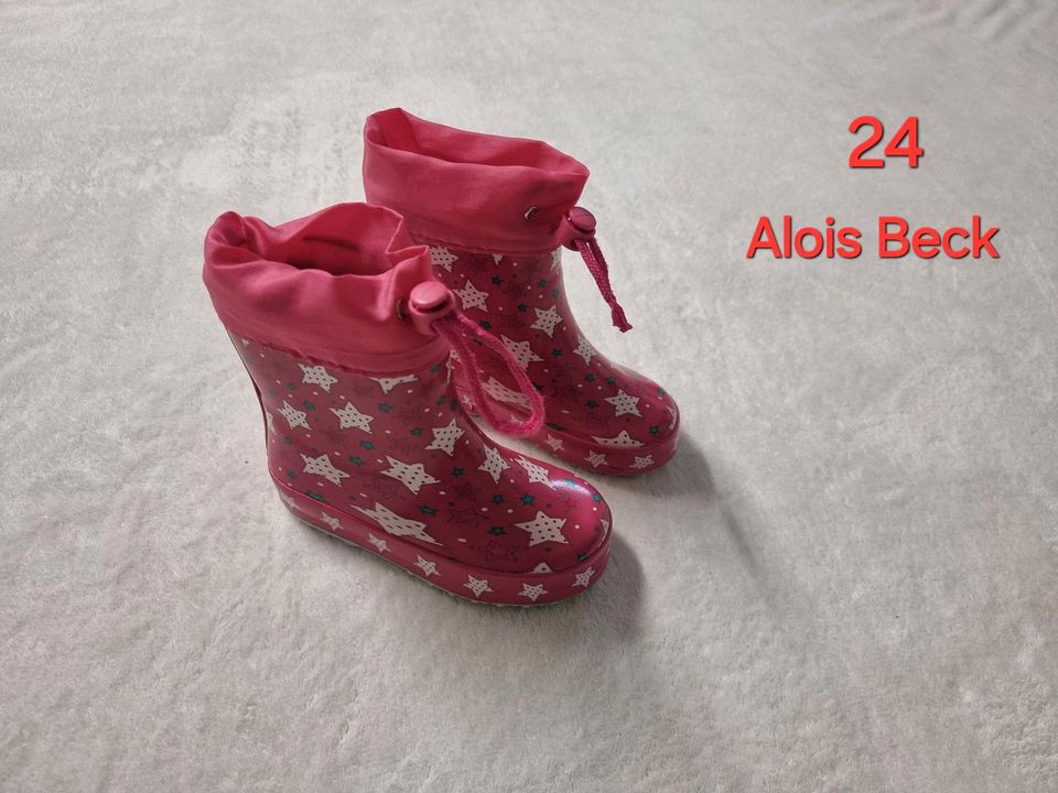 Mädchen 24 Schuhe Gummistiefel Stiefel pink Warmfutter in Paderborn