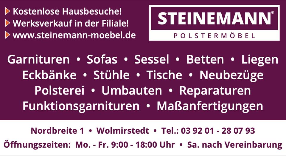 Polsterer - Polsterarbeiten - Neubezüge - Polsterei in Schönebeck (Elbe)