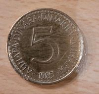 5 Dinar, Münze,  1985, SFR JUGOSLAVIJA СФР JУГОСЛАВ Jugoslawien Nordrhein-Westfalen - Lichtenau Vorschau