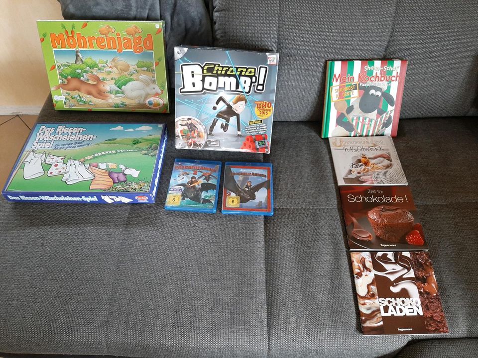 Spiele Möhrenjagd chrono bomb Tupperware Buch blue Ray Ohnezahn in Gemmingen