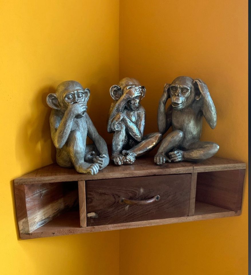 Drei Affen nichts sagen nichts hören nichts sehen 25 cm in Kleinostheim