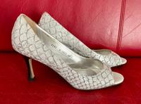 w/NEU! Pump Flamencopump Gr. 39 Leder Peeptoe silber Chillany Rheinland-Pfalz - Hütschenhausen Vorschau