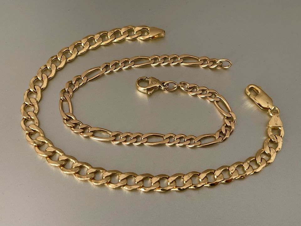 FIGARO 80cm Goldkette 585 Gold 14K Ankerkette 750 18K in Berlin