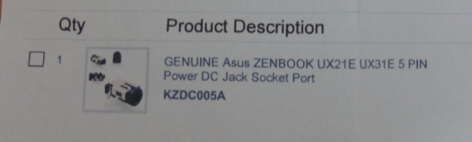 Asus Zenbook UX21E UX31E 5Pin Power DC Jack Socket Port in Vilsbiburg