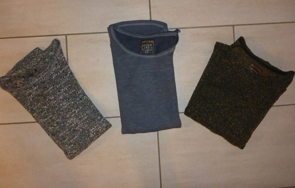 NEUwertig Review Herren 3 Pullover Gr. XS, S grau, braun, blau in Usingen
