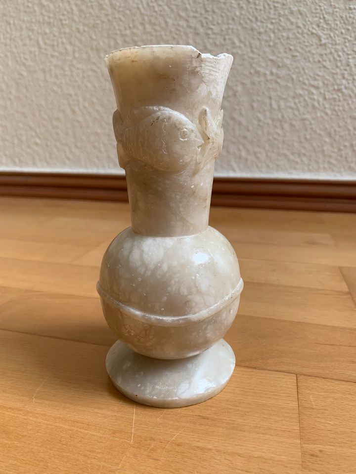 Kerzenständer Vintage Alt Stein Speckstein Weiß Alabaster in Berlin