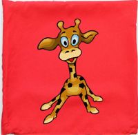 Kissenbezug 40 x 40cm rot mit Druck Giraffe Niedersachsen - Weyhe Vorschau