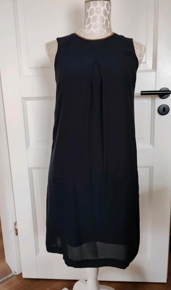 H&M Kleid Gr. 34 XS S dunkelblau rosegold Sommer Business in Elze