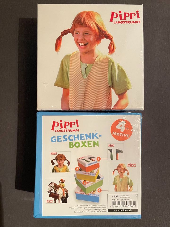 Pippi Langstrumpf Geschenkboxen 4er Set NEU in Marl