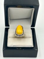 Vintage Design Ring mit Bernstein Butterscotch Amber Silber 925 Berlin - Spandau Vorschau