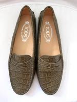 Tods Schuhe Mokassins Loafer Braun Leder Kroko-Optik 38,5 NEU Eimsbüttel - Hamburg Rotherbaum Vorschau