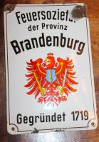 Emailleschild Original Feuersozietät der Provinz Brandenburg 1719 Brandenburg - Cottbus Vorschau