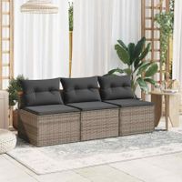 Gartensofa Gartenmöbel Sofa 2 Stk. Grau Poly Rattan Couch Sofa Hessen - Weilburg Vorschau