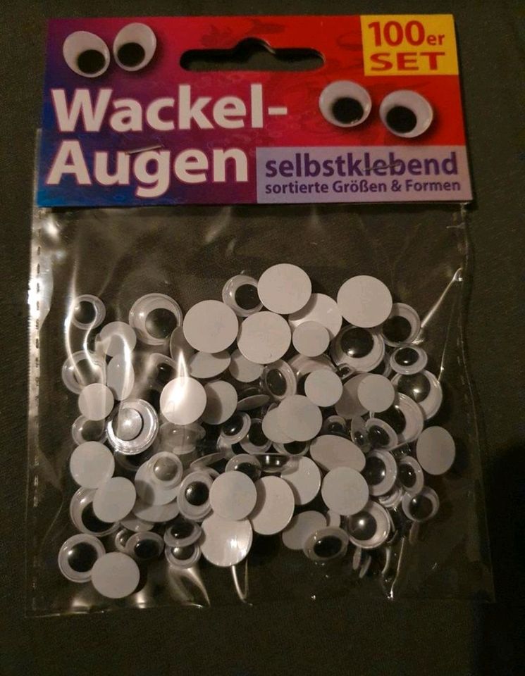 3 Tüten Wackelaugen a 100 Stück versch. Grössen in Ofterdingen