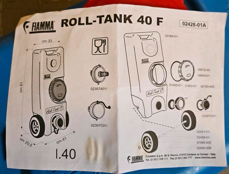 Fiamma Roll-Tank 40 F 35 Liter in Barntrup