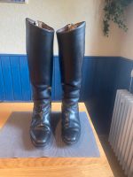 Lederreitstiefel schwarz Damen Gr. 6 W38 L50 Reißverschluss Hessen - Frielendorf Vorschau