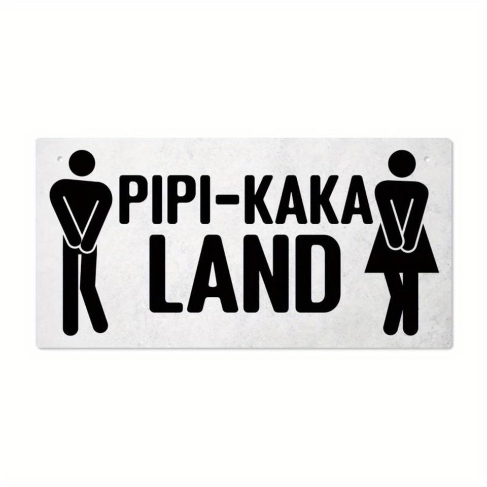 Lustige PIPI-KAKA LAND WC Toilettenschild  Blechschild NEU in Ochsenhausen