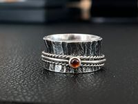 Handarbeit Meditations Ring Silber 925 mit Baumrinde Struktur Bayern - Bad Aibling Vorschau