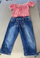 Wies‘n Outfit: Trachten Caprijeans und Bluse, Gr. 38 Nordrhein-Westfalen - Wegberg Vorschau