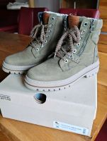 Camel active Schnürboots Boots mit Futter Schurwolle Gr. 39 khaki Bayern - Essenbach Vorschau