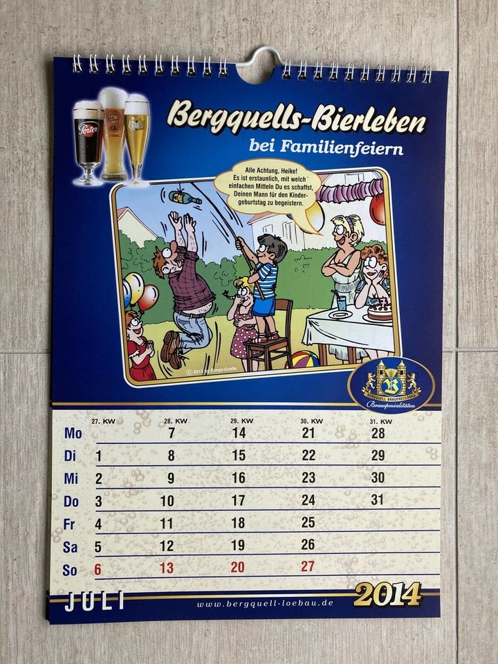 Bier/Kalender/Löbauer Bergquell/2014 in Groß Luckow