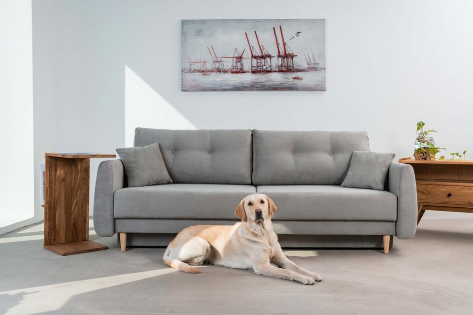 Ecksofa „Ahoi“ 300cm | Cord beige | Couch in Hamburg