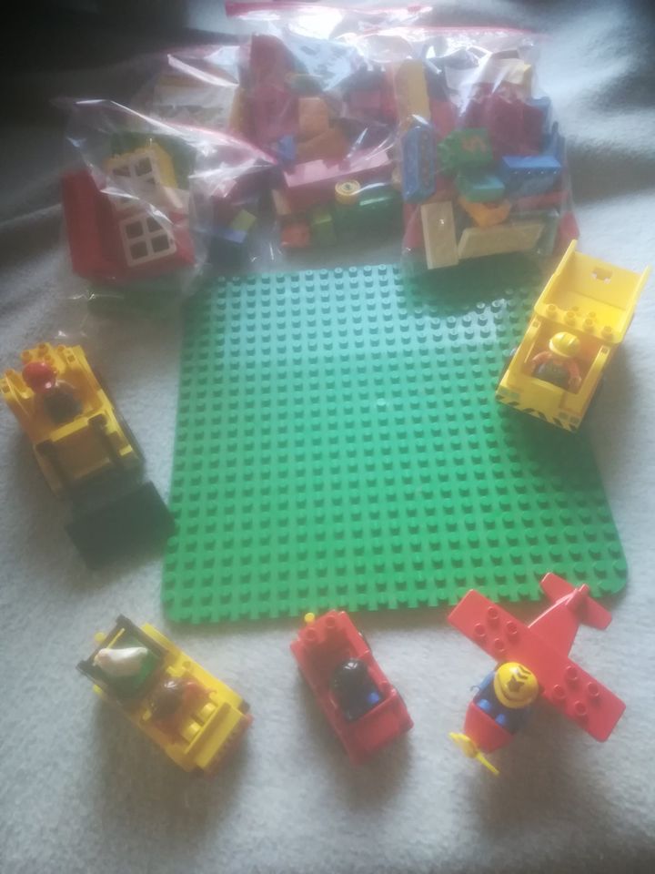 Lego Duplo Set mit Platten Steinen Fahrzeugen etc in Schüttorf