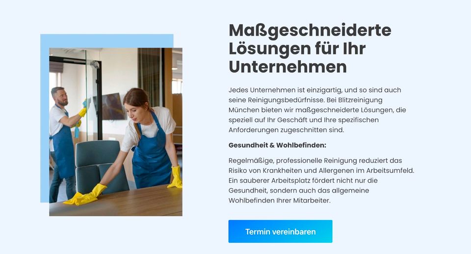 Profi-Reinigungsdienste für Büros und Praxen! Ab 29,99 €/Std. - Jetzt buchen! in München