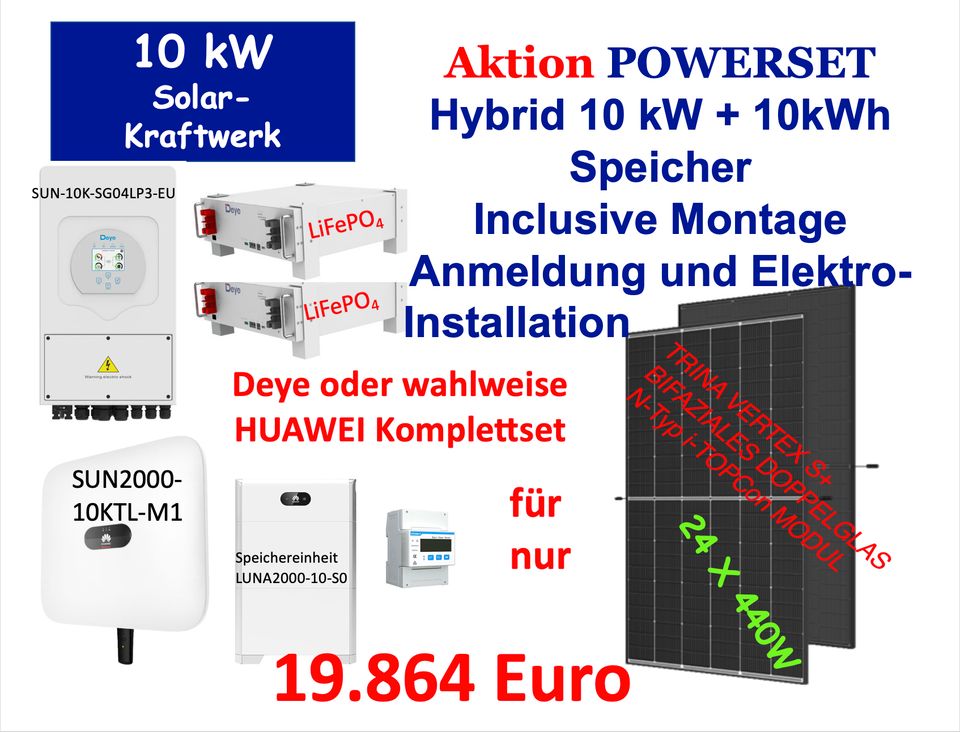 10kW PV Anlage Komplettangebot inkl. Montage & Elektroinstallation in Oberhausen