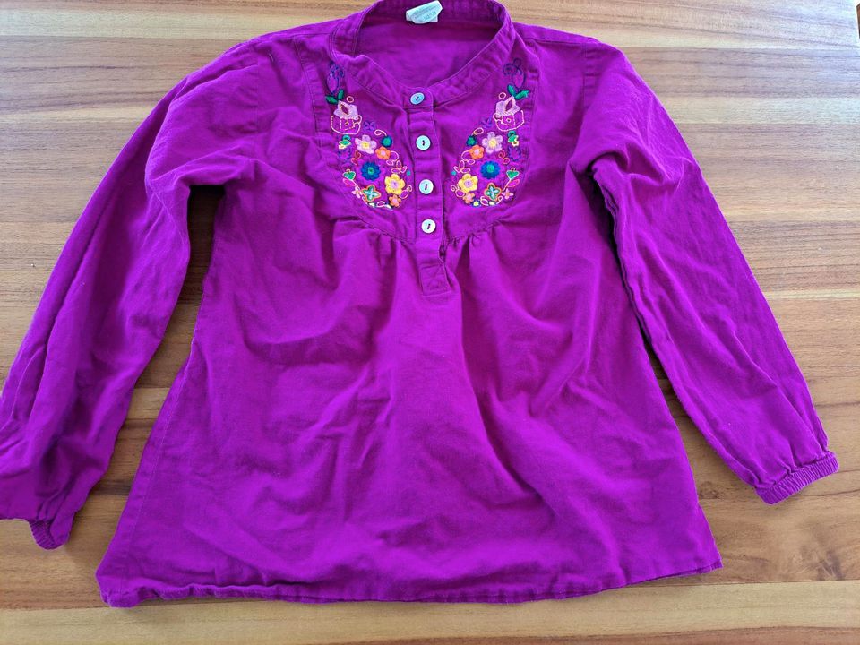 Alana Bluse Gr. 122 128 GOTS Bio Baumwolle pink lila Blumen in Wölpinghausen