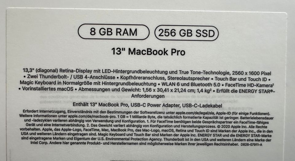 Apple Macbook Pro 13-inch / 2020 in Ramstein-Miesenbach