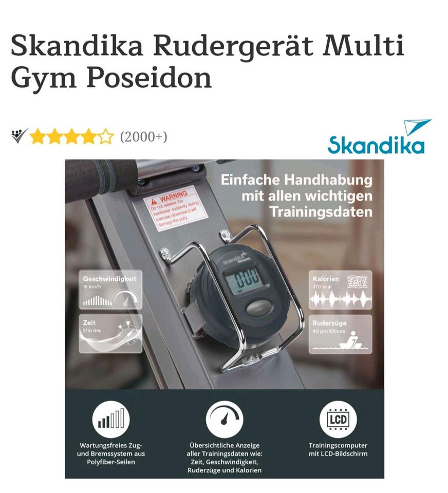 Rudergerät Skandika multi Gym Poseidon in Ludwigshafen