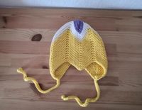 DIY Gestrickte Babymütze / Baby / gelb - lila /  2-4 Monate Baden-Württemberg - Karlsruhe Vorschau