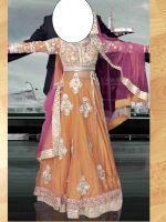 Orange Lengha Brautkleid indisch Salwar Kameez Anarkali Bollywood Harburg - Hamburg Wilstorf Vorschau