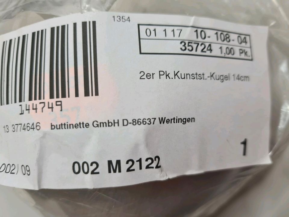 Kunststoff-Kugeln 14 cm von Buttinette NEU in Leipzig