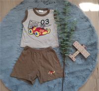 Sommer Set Shirt Shorts braun Auto Junge Gr. 86 Niedersachsen - Rühen Vorschau