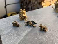 4 alte Messing Figuren Frosch Setzkasten Hessen - Langenselbold Vorschau