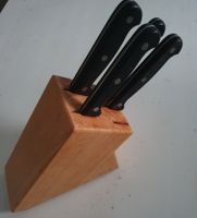 Messerblock Holz Buche mit 4 Messer Niedersachsen - Emsbüren Vorschau