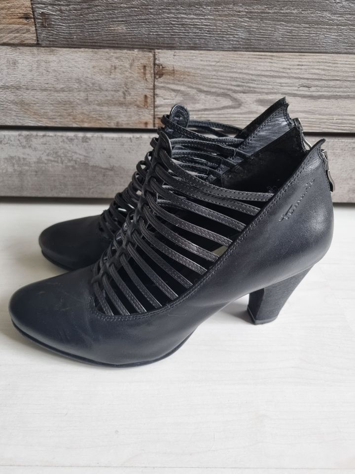 TAMARIS High Heels Pumps, Antishock, echt Leder, schwarz, Gr. 40 in Buchholz (Westerwald)