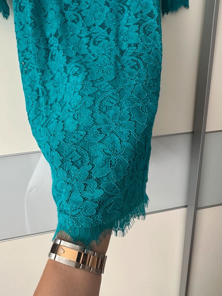 Original Diane von Fürstenberg Zarita  Kleid Spitze 38 Türkis in Mülheim (Ruhr)