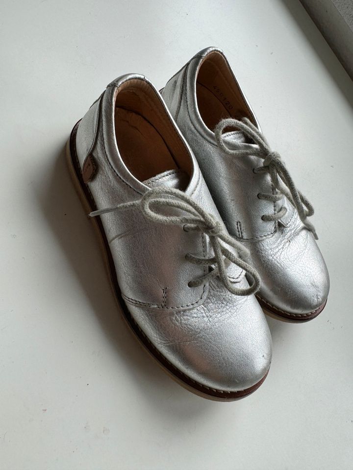 Echt Leder Schuhe von MOVE Gr 28 Mädchen Silber w neu schnürschuh in Laatzen
