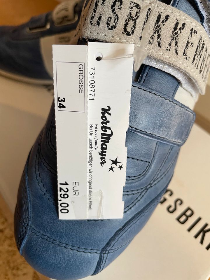 Neu! Bikkembergs Ledersneaker blau/weiß Gr. 34 in Remseck am Neckar