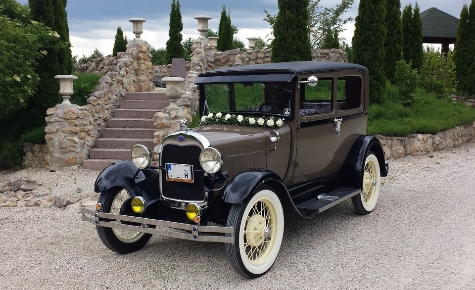 Hochzeitsauto Oldtimer + NEU: HD Drohnenfotos Hochzeit Brautauto in Gachenbach