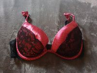 Sexy BH Push-up rot pink mit schwarzer Spitze Niedersachsen - Lindhorst Vorschau