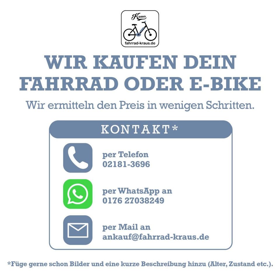 ✅✅iSY SALE ☝️i:SY S8 F☝️ XXL BIS 150KG KOMPAKTRAD BOSCH E-BIKE schwarz 500WH E-Bike Kompakt 2023 LEASING MÖGLICH 360043 wie Qio EASY in Grevenbroich