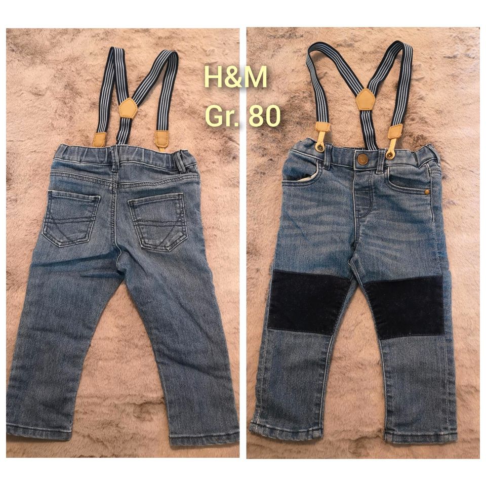 Jeanshose mit Trägern für Jungen Größe 80 in Rötha