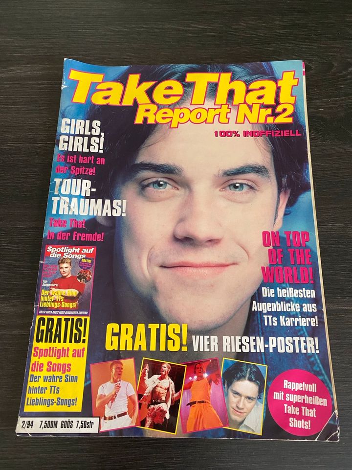 Alte Take That Zeitschrift Report Nr. 2 in Roth