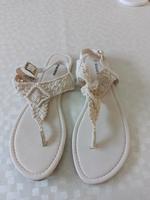 Damen Sandalen Zehensteg 42 Creme Damensandalen Rheinland-Pfalz - Fischbach Vorschau