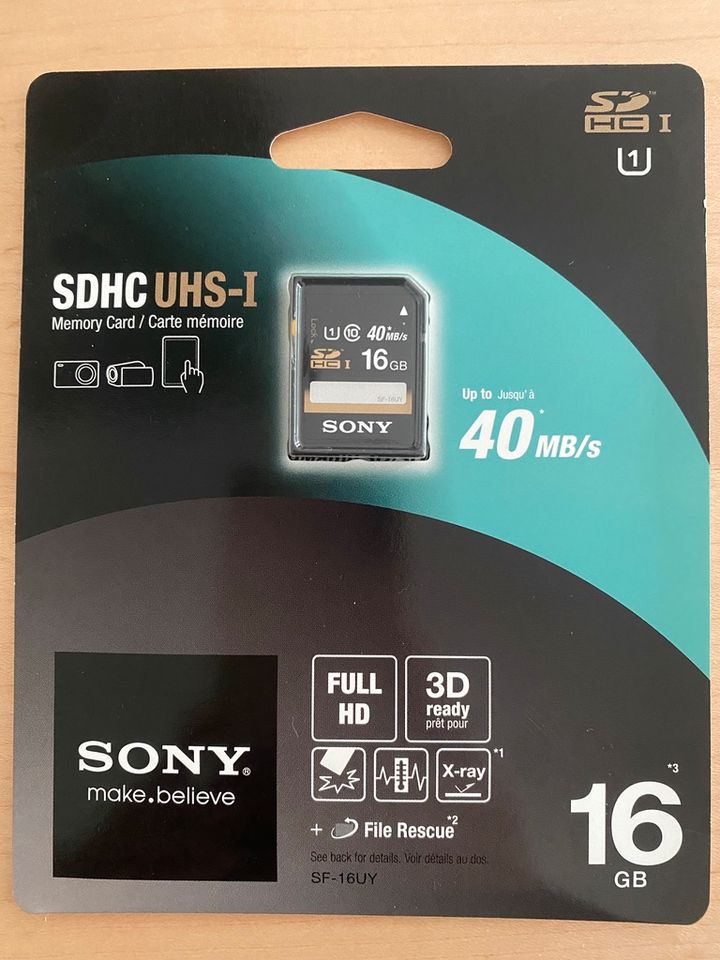 SONY SDHC UHS-I 16GB - NEU, ungeöffnet, in OVP in Kirchheim bei München